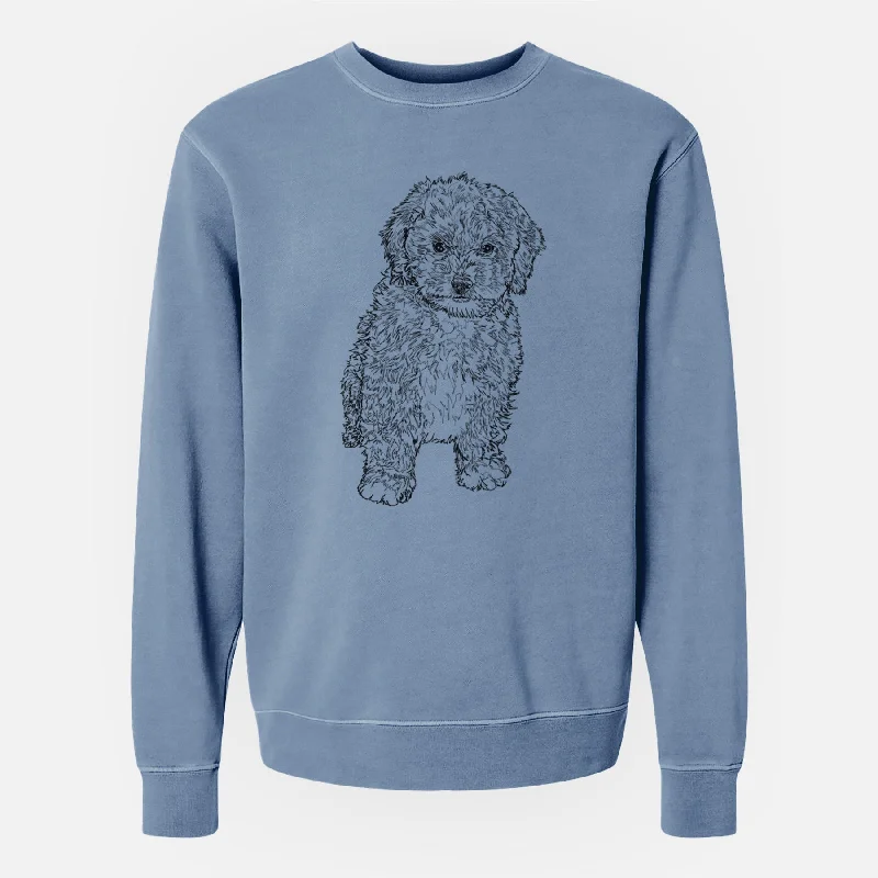 Doodled Sweet Tea the Mini Doodle - Unisex Pigment Dyed Crew Sweatshirt Hoodie with Illustration Artistic Creative Hoodie with Illustration Artistic Creative Doodled Sweet Tea the Mini Doodle - Unisex Pigment Dyed Crew Sweatshirt Hoodie with Illustration Artistic Creative Hoodie with Illustration Artistic Creative