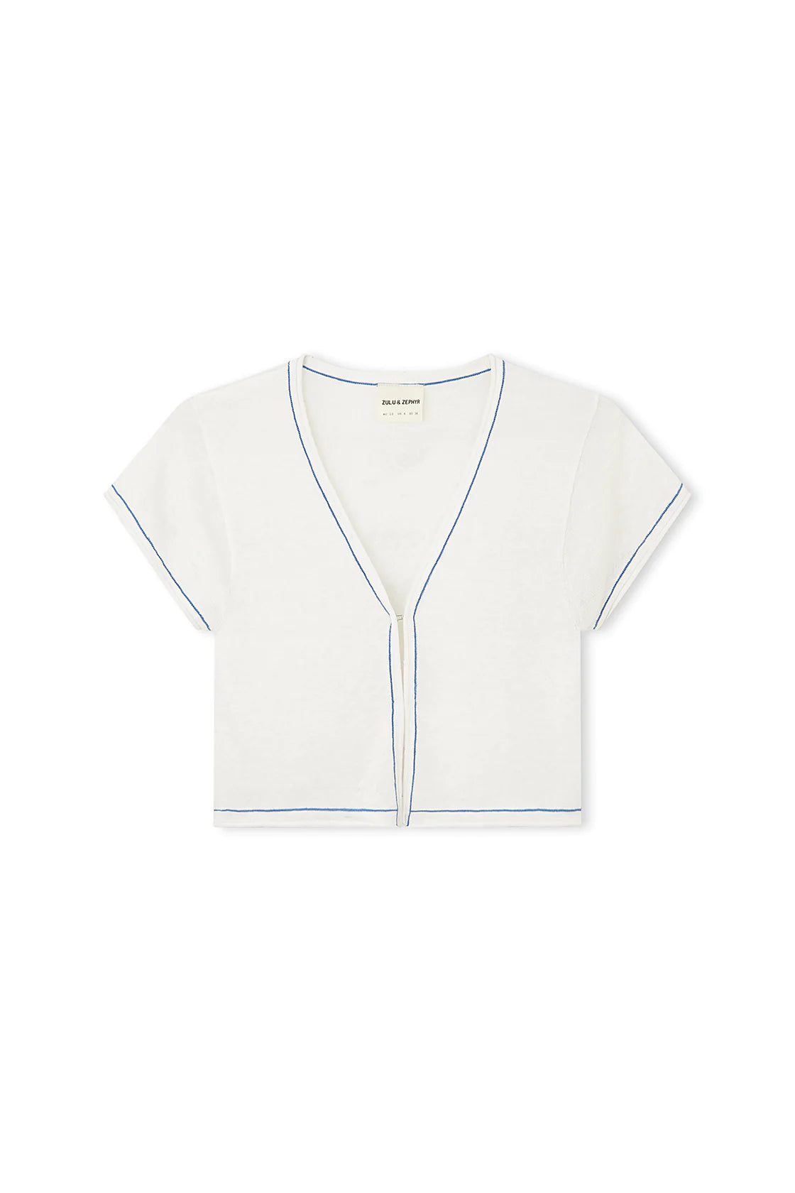 MILK CONTRAST KNIT TOP - MILK Solid Color Knit Top