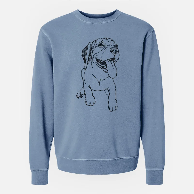 Doodled Piper the Beagle Puppy - Unisex Pigment Dyed Crew Sweatshirt Hoodie with Embroidery Detailed Premium Hoodie with Embroidery Detailed Premium Doodled Piper the Beagle Puppy - Unisex Pigment Dyed Crew Sweatshirt Hoodie with Embroidery Detailed Premium Hoodie with Embroidery Detailed Premium