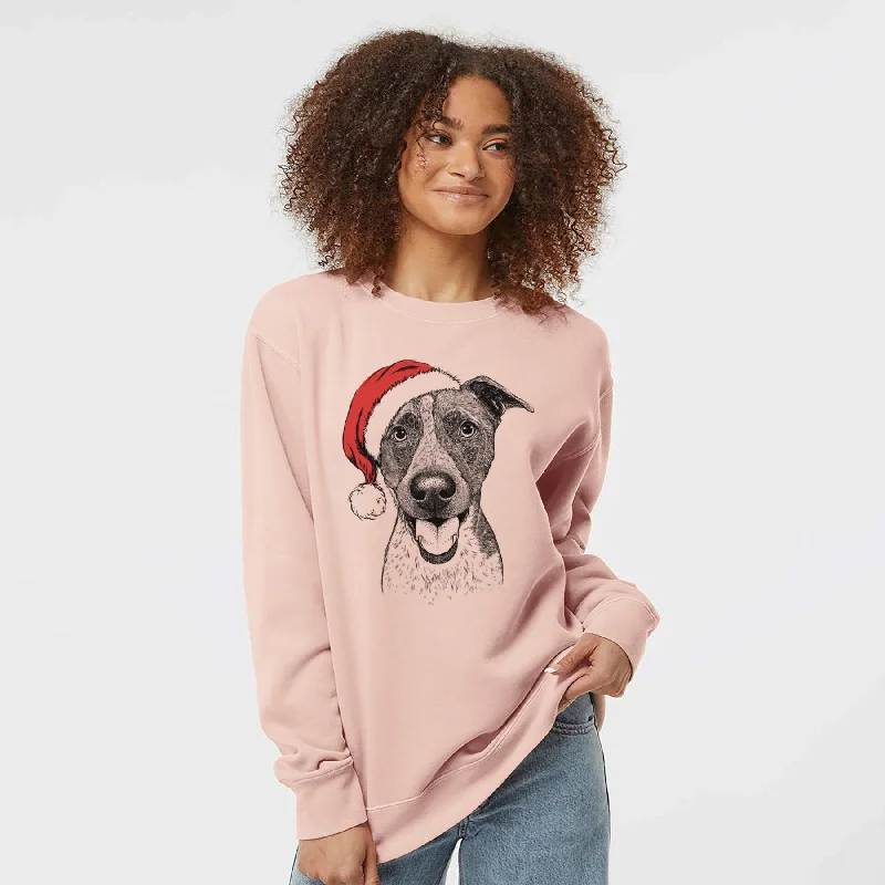 Santa Amigo the Heeler Mix - Unisex Pigment Dyed Crew Sweatshirt Hoodie with Crew Neck Simple Timeless Hoodie with Crew Neck Simple Timeless