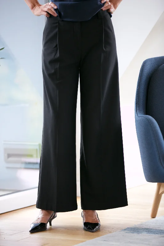 Saint Art Tiffany Mid-Waisted Wide Leg Trouser Trousers practical easy-care Trousers practical easy-care