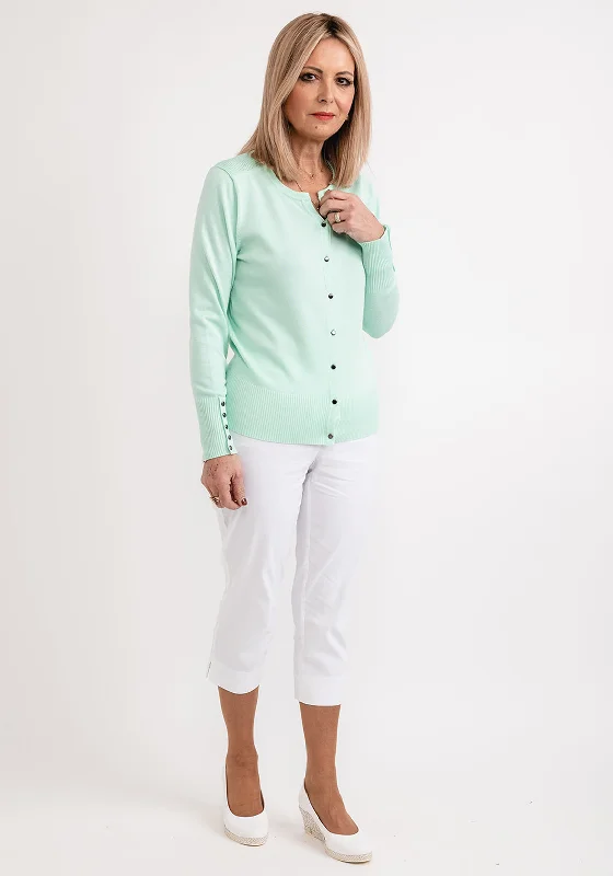 Micha Fine Knit Short Cardigan, Mint Green Button Cardigan Zip Cardigan Pullover Cardigan Button Cardigan Zip Cardigan Pullover Cardigan