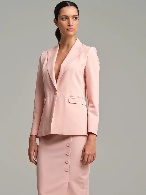 Regular fit single-breasted blazer Women's Vintage Jacket