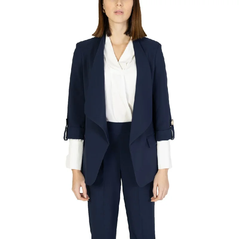 Rinascimento Blue Polyester Suits & Blazer Women's Vintage Jacket