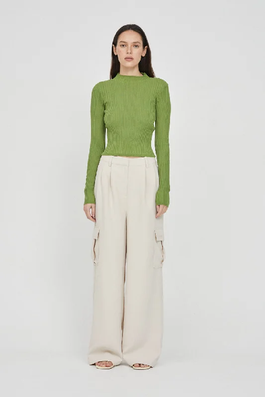 Finn Ribbed Knit Top Striped Knit Top