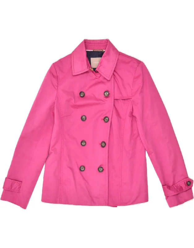 BANANA REPUBLIC Womens Pea Coat UK 10 Small Pink Cotton Peter Pan Collar Cowl Neck Turtleneck BANANA REPUBLIC Womens Pea Coat UK 10 Small Pink Cotton Peter Pan Collar Cowl Neck Turtleneck