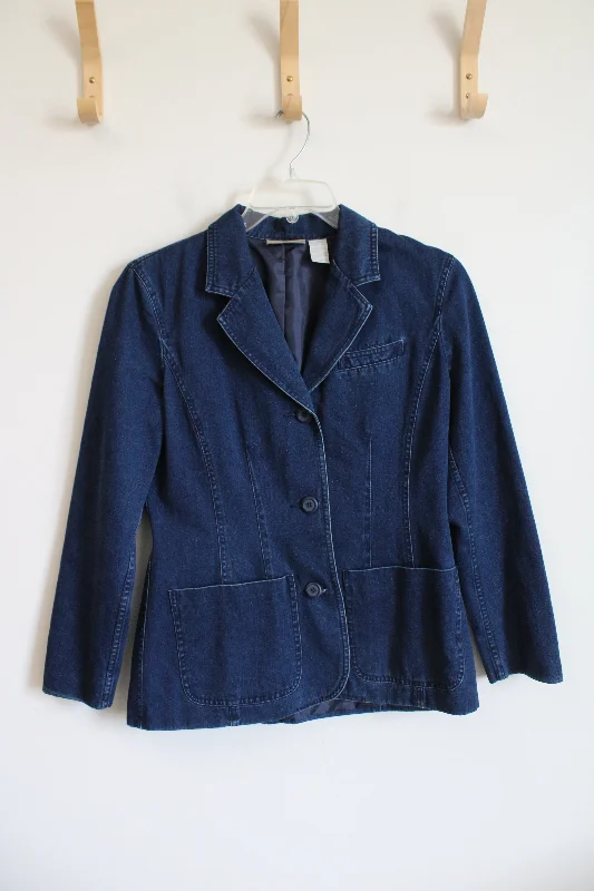 Liz Claiborne Denim Blazer | 6 (SM) Women's Travel Jacket