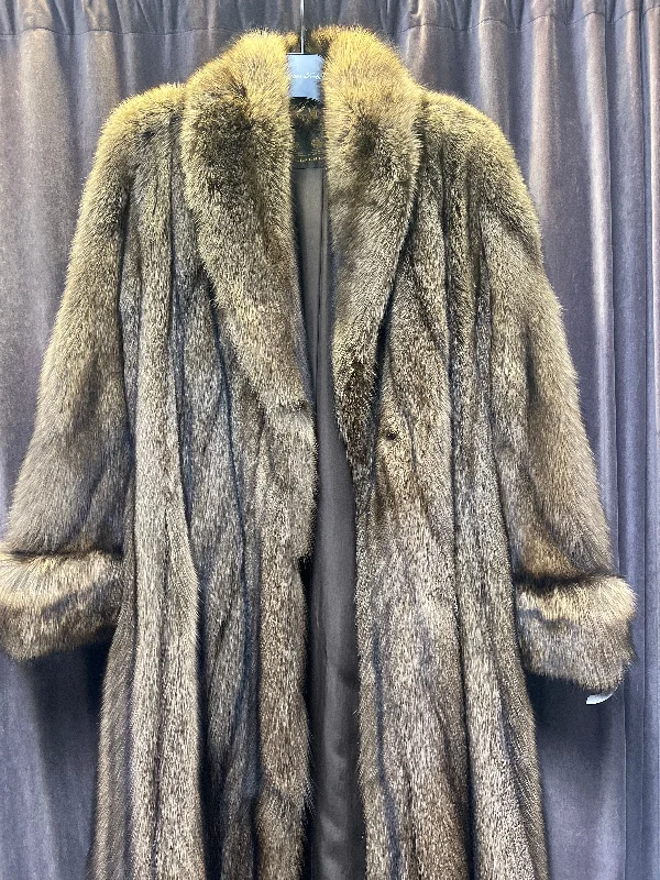 Birger Christiansen Fisher Full Length Fur Coat (Size Small/Medium) Stole Shawl Scarf