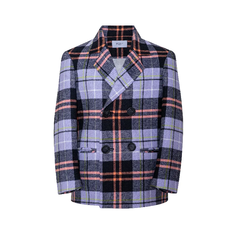 DOUBLE BREASTED BLAZER-Moritz Violet Women's Trendy Blazer