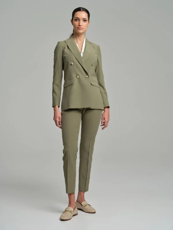 Loose fit double-breasted fluid blazer Women's Daily Blazer