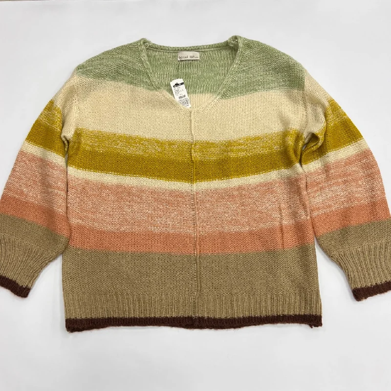 Women's V-neck Long Sleeve Knit Top Modern Knit Blouse