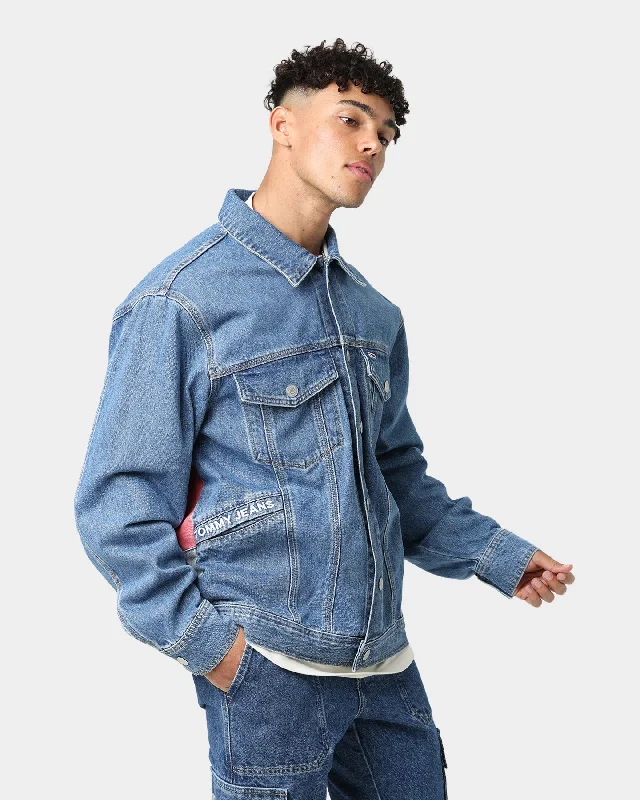 Tommy Jeans TJ Archive Oversized Denim Jacket Denim Medium Herringbone Jacket Houndstooth Jacket Plaid Jacket Herringbone Jacket Houndstooth Jacket Plaid Jacket