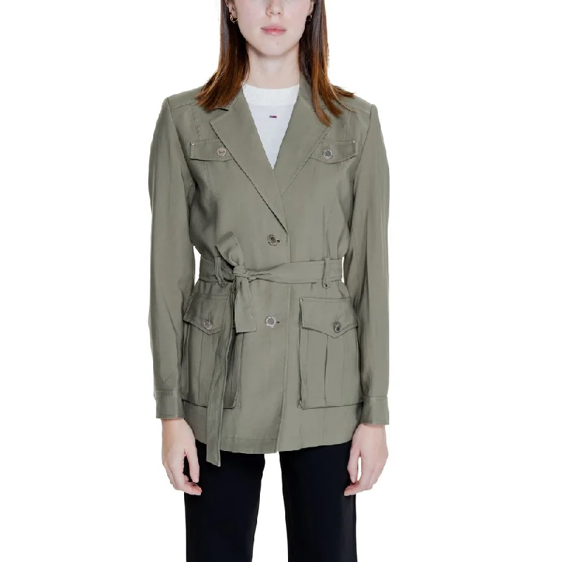 Morgan De Toi Green Viscose Suits & Blazer Women's Trendy Jacket