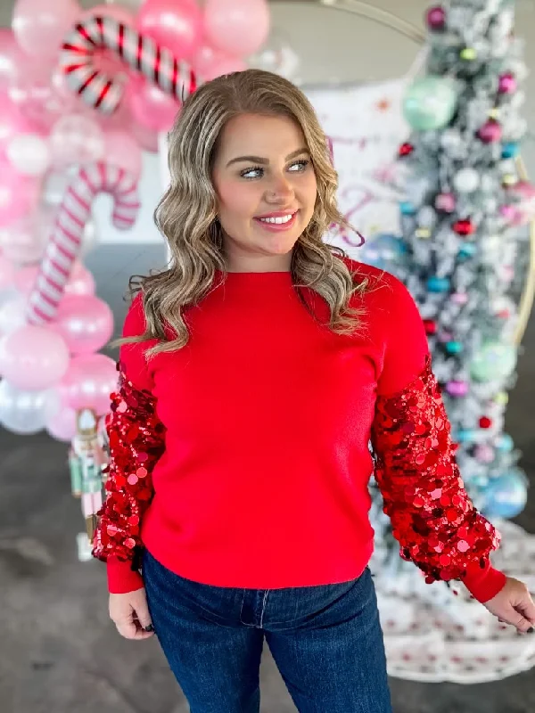 Disco Knit Top Dark Color Knit Blouse