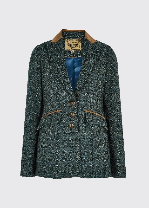 Heather tweed blazer dames - Pine Women's Luxury Jacket
