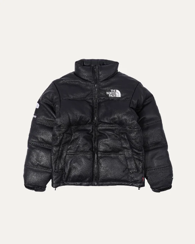 The North Face Leather Nuptse Jacket A-Line Jacket Boat Neck Shawl Collar A-Line Jacket Boat Neck Shawl Collar