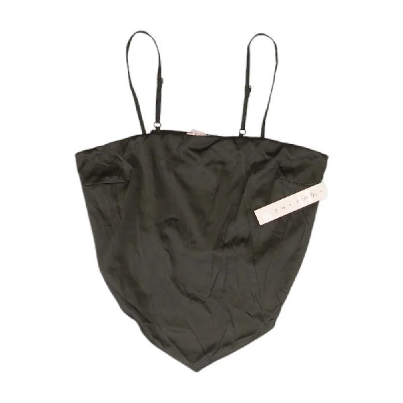 Black Solid Cropped Knit Top Affordable Knit Blouse