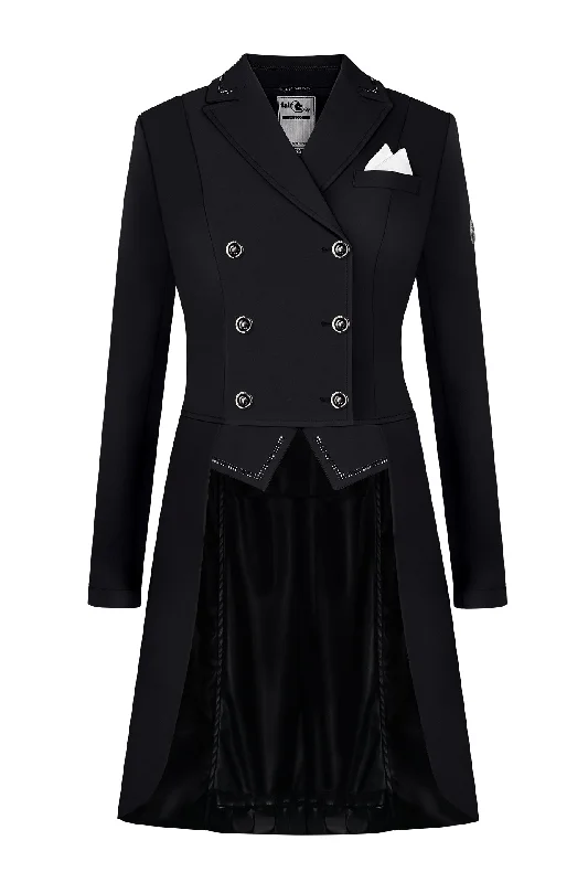 Dressage Tail Coat FP Nadine Black Trench Raincoat Windbreaker