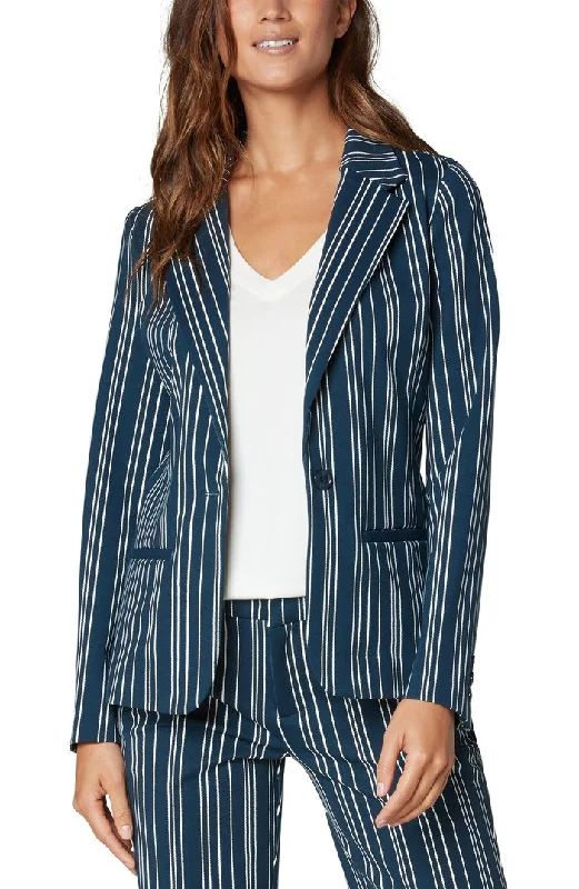 Liverpool Fitted Blazer Navy Stripe Women's Professional Jacket