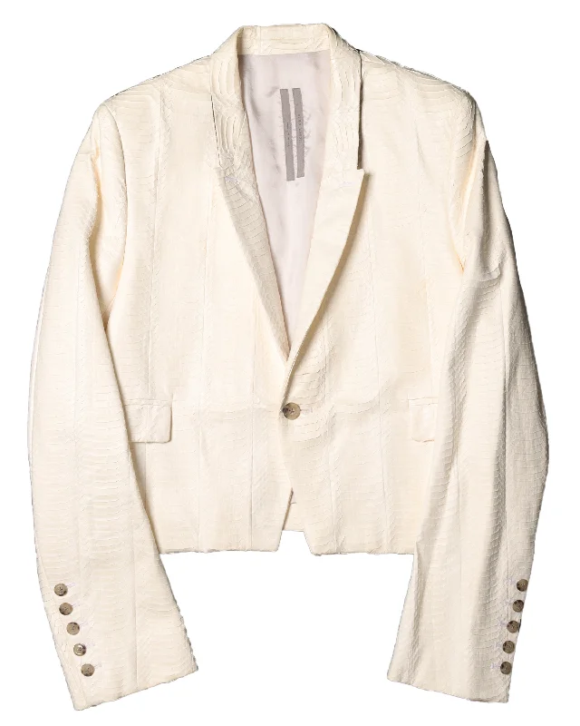 SS20 "TECUATL" Python Snake Leather Blazer (1 of 3) Women's Luxurious Jacket