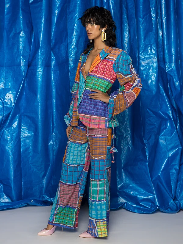 Gingham Blazer Co-ord Women's Boutique Suit