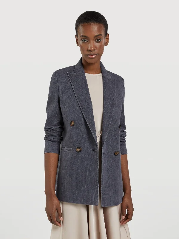 Double-Breasted Blazer Women's Classic Suit