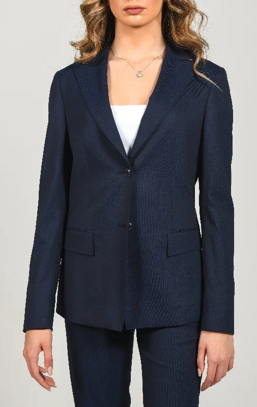 Cosiani Women’s Blue Wool Blazer Women's Boutique Suit