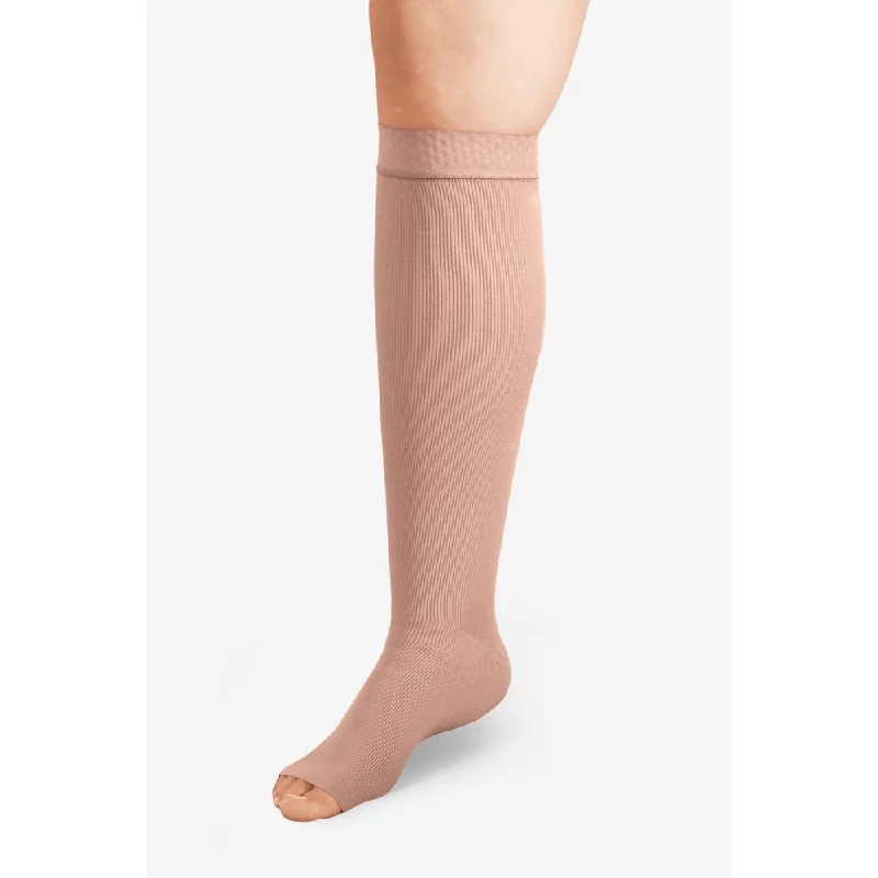 L&R USA (Solaris) ExoStrong Below Knee Open Toe w/Knit Top 20-30 mmHg Elegant Knit Top