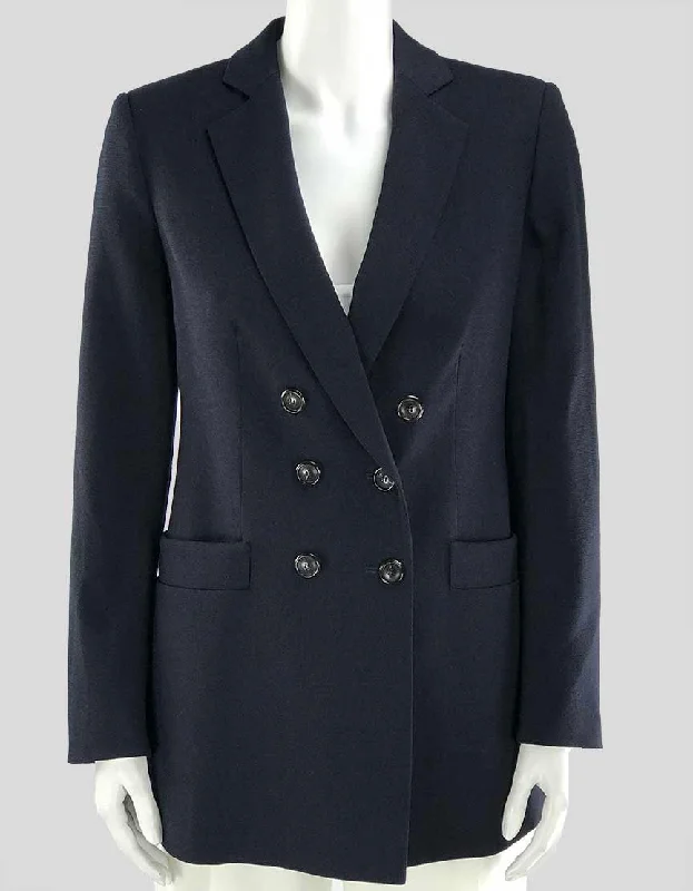 Armani Collezioni Double Breasted Navy Blazer 4 US Women's Custom Jacket