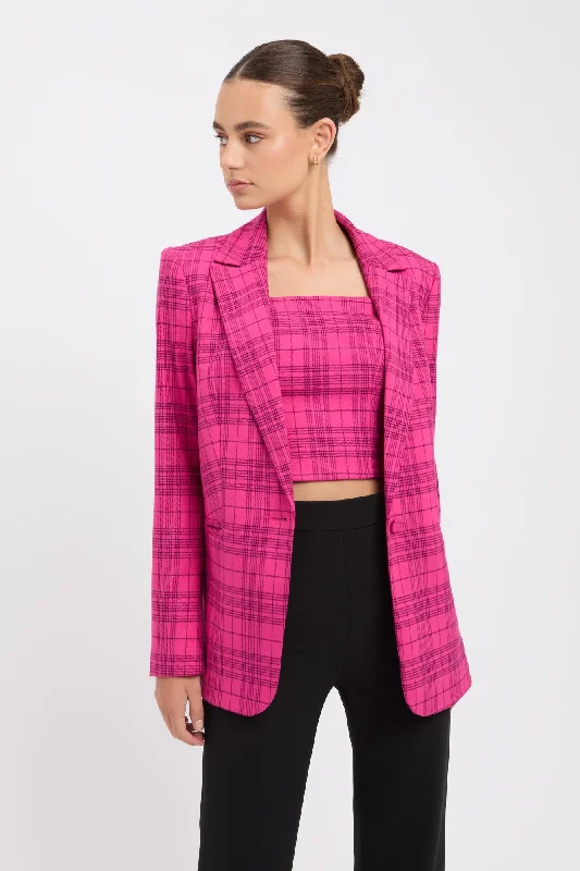 Verona Check Blazer Women's Trendy Suit