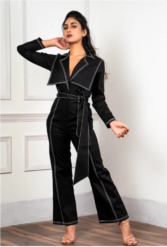 BLAZER JUMPSUIT Women's Navy Jacket