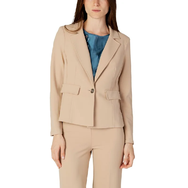Rinascimento Beige Polyester Suits & Blazer Women's Boutique Suit