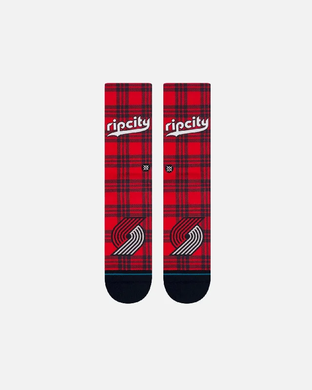 Stance X NBA Portland Trail Blazers Crewcut Socks Multi Women's Stripe Blazer