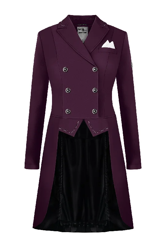 Dressage Tail Coat FP Nadine Royal Berry Bomber Denim Leather