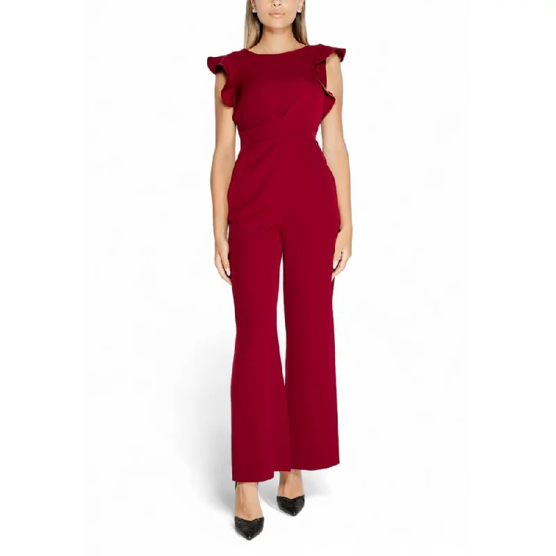 Rinascimento Bordeaux Polyester Suits & Blazer Women's Handmade Blazer