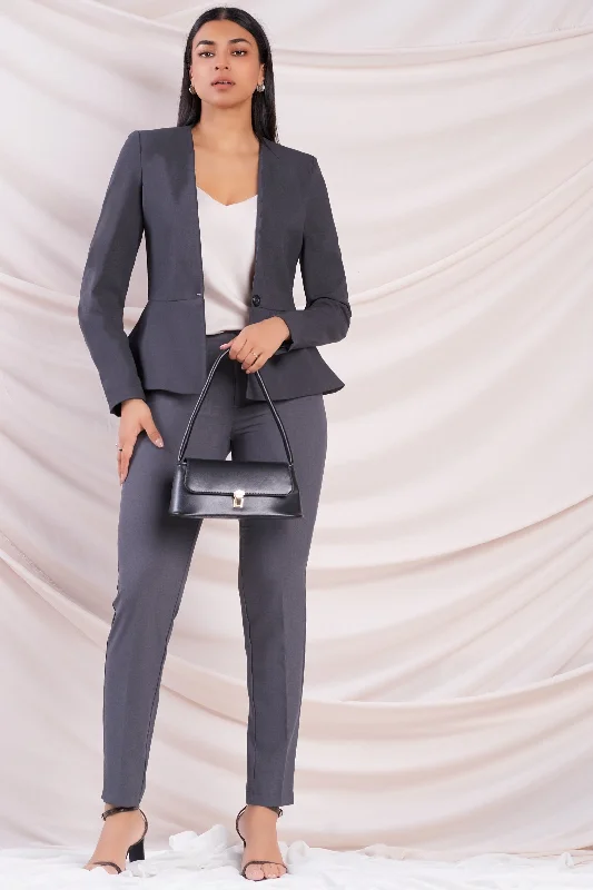 Peplum Blazer Plus Size Women's Coat
