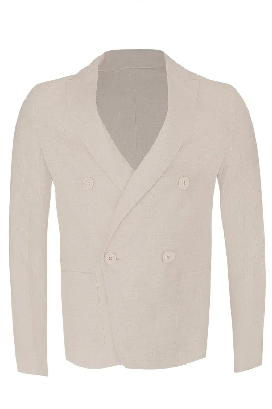 Four Button Blazer - Sand Women's Boutique Suit