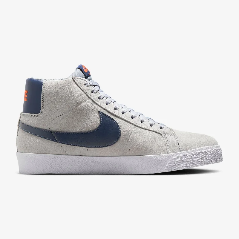 Nike SB Zoom Blazer Mid Skate Shoes - Wolf Grey/Cosmic Clay/White/Midnight Navy Women's Vintage Suit