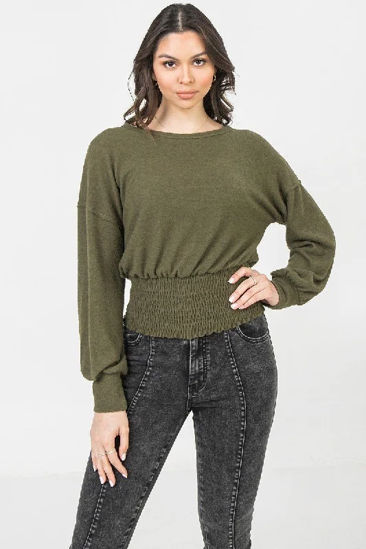 A Knit Top Featuring Wide Neckline Budget-Friendly Knit Tee