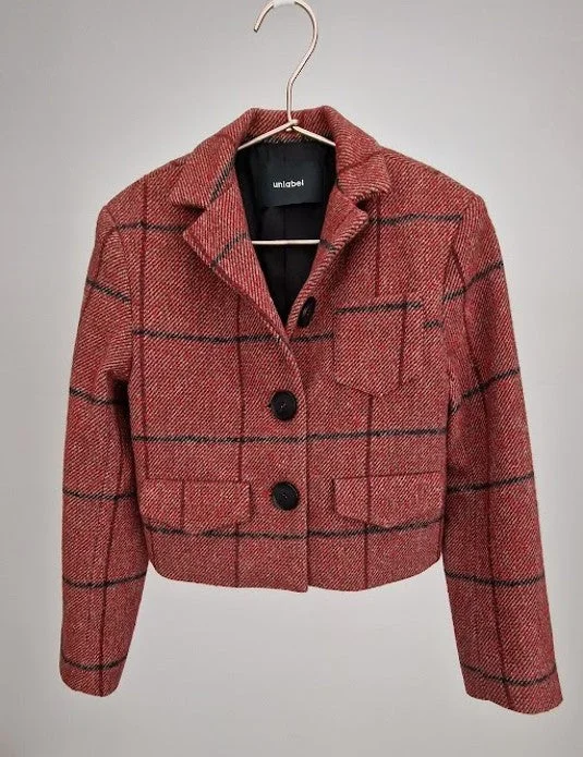CUSHLA BLAZER-Maroon Women's Stripe Blazer