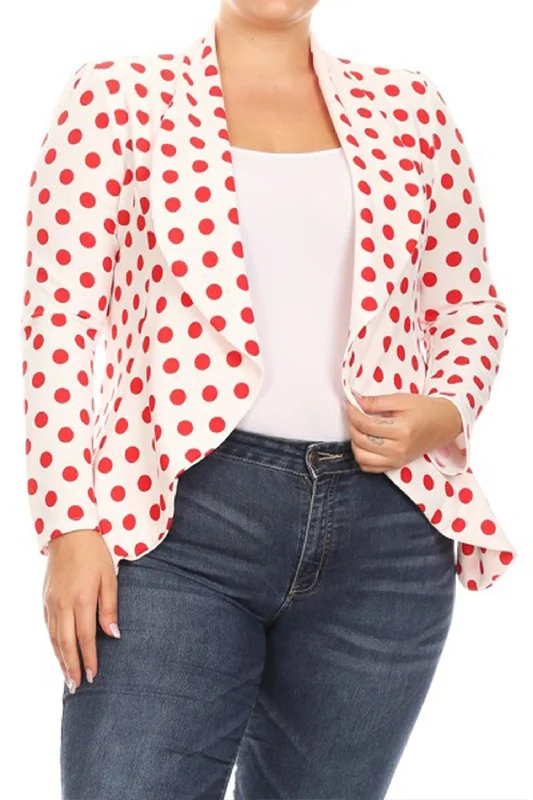 Medium Polka White Red