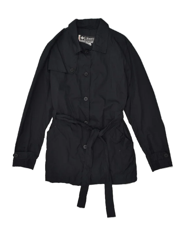 COLUMBIA Womens Trench Coat UK 18 XL Black Polyester Jersey Tulle Batik