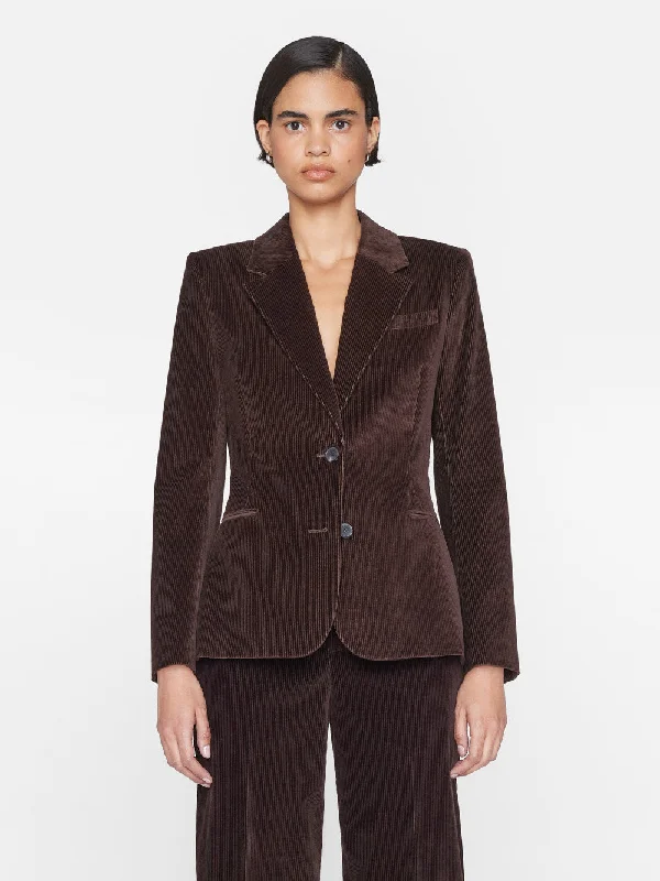 The Corduroy Femme Blazer -- Espresso Women's Custom Suit