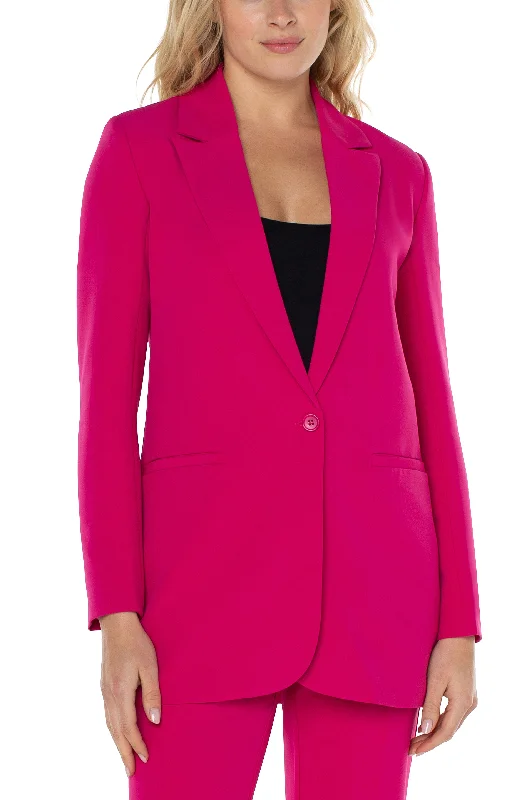 Liverpool Button Front Blazer (Solids) Women's Trendy Jacket