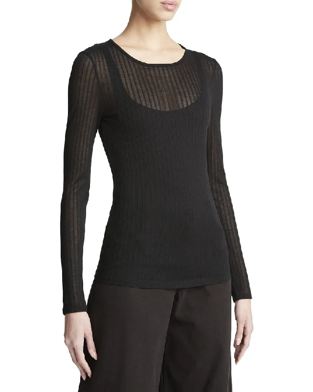 Vince Sheer Knit Top Eco-Friendly Knit Top