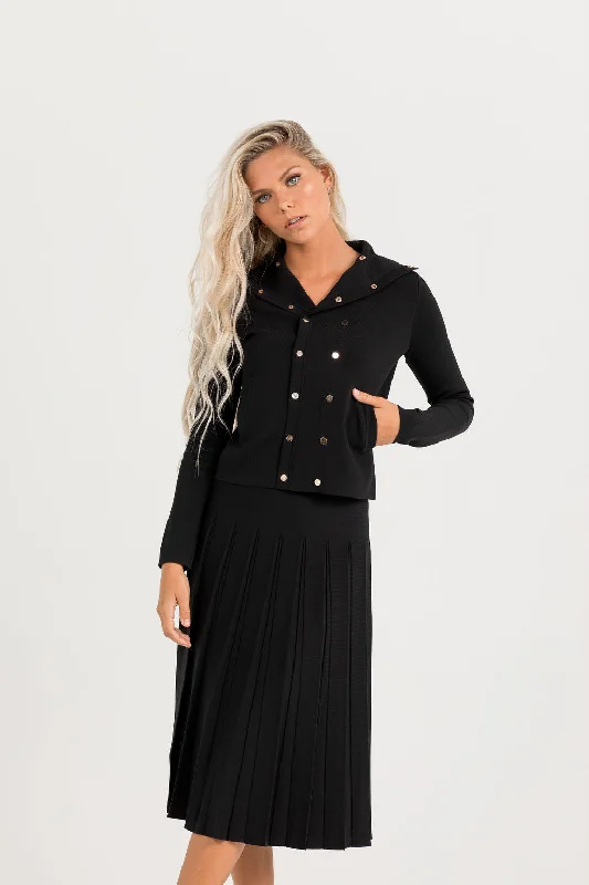Gamay Knit Buttoned Blazer Silk Women's Blazer