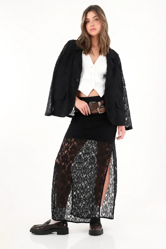 Women's Black Lace Blazer Women's Custom Suit