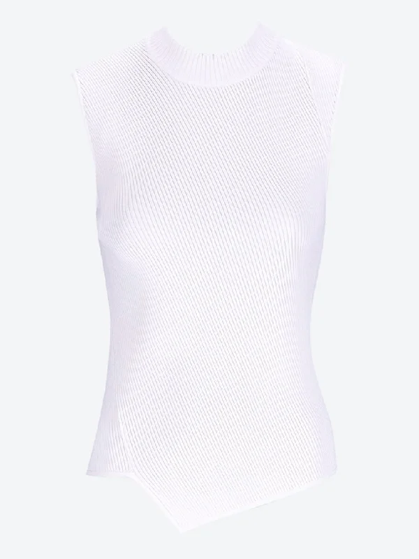 Asymmetric knit top Daily Wear Knit Tee