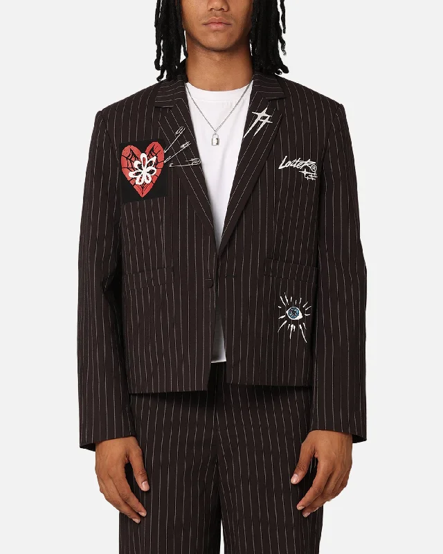 Loiter Heartache Blazer Pinstripe Women's Trendy Jacket