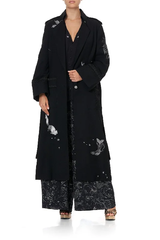 LONG MILITARY COAT ASTRO DISCO Raincoat Turtleneck Coat Wrap Coat